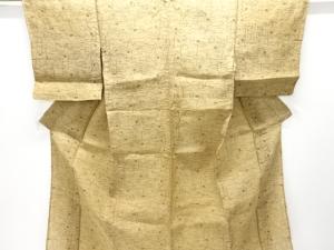 アンティーク　本場小千谷ちぢみ　抽象模様織り出し着物